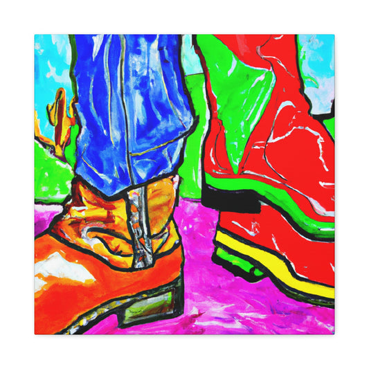 "Boots in Fauve Colors" - Canvas