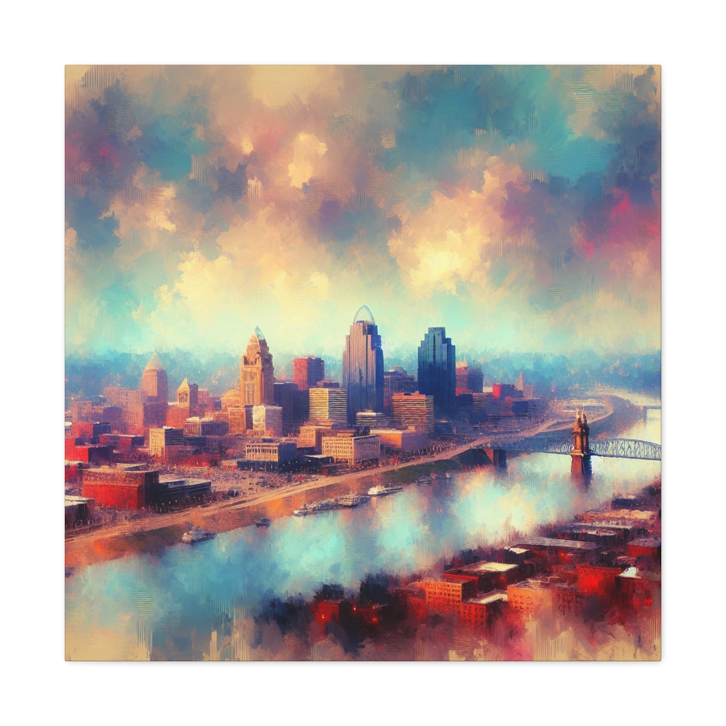 "Cincy Rhapsody in Colors" - Canvas