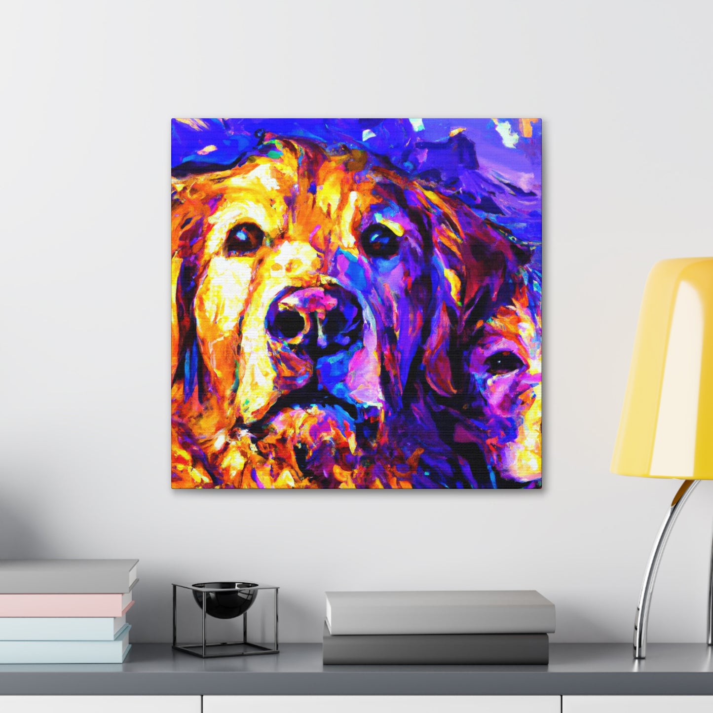 "Golden Retriever Dreamscape" - Canvas