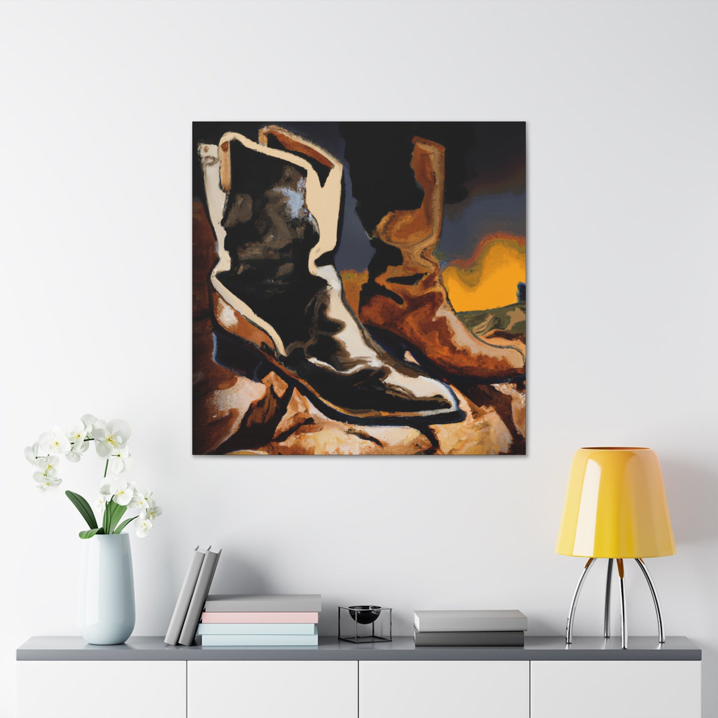 Old Boot Landscape - Canvas