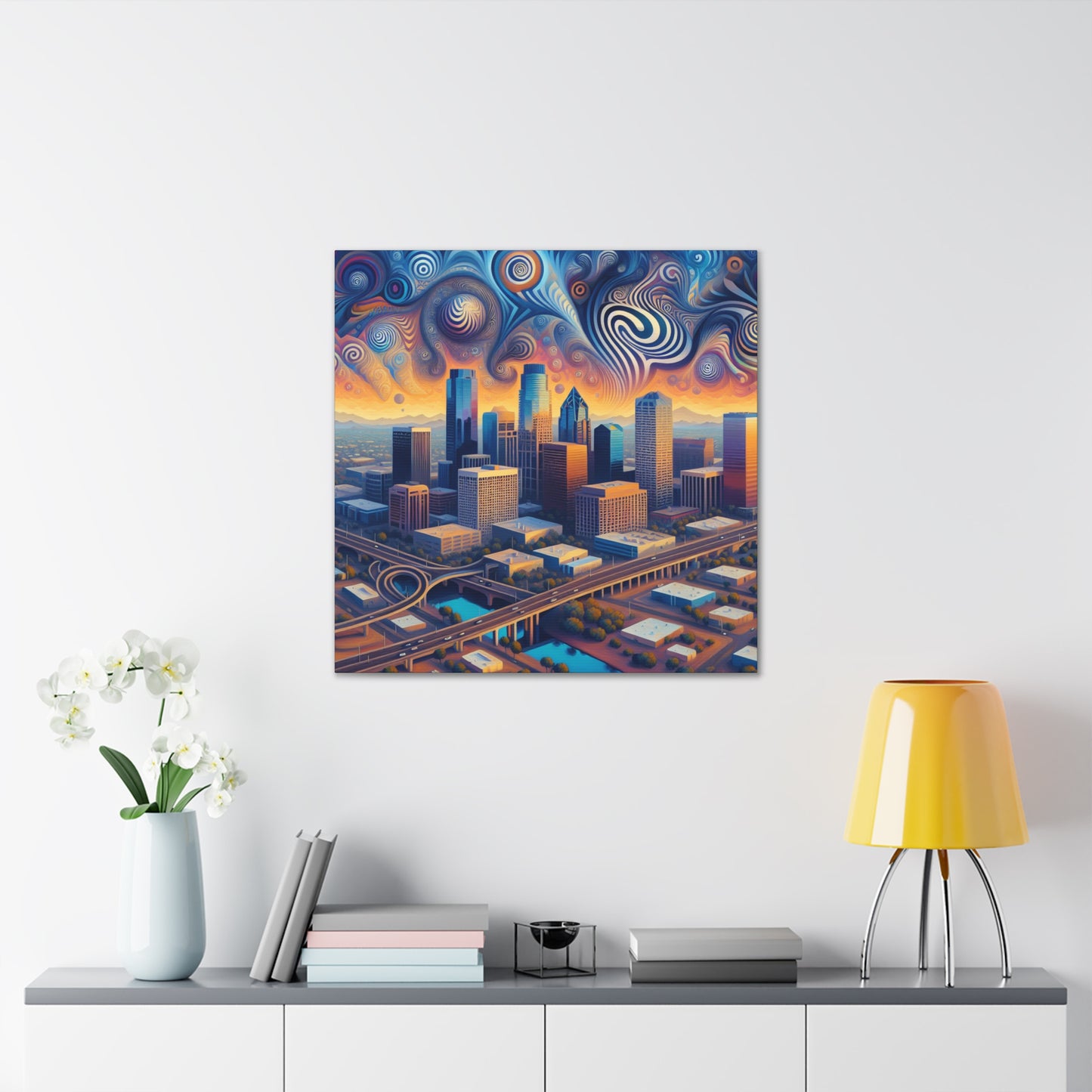 "Blazing Desert Mirage" - Canvas