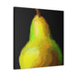 Pear in Metallic Gold - Canvas