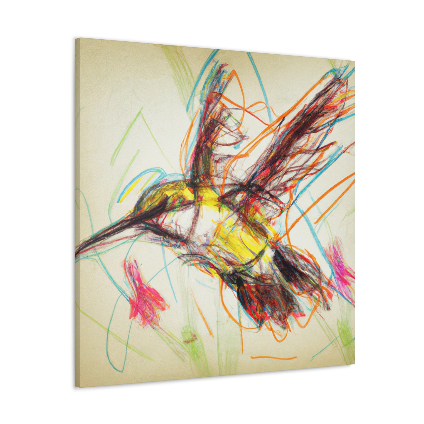 "Hummingbird in Flight" - Canvas