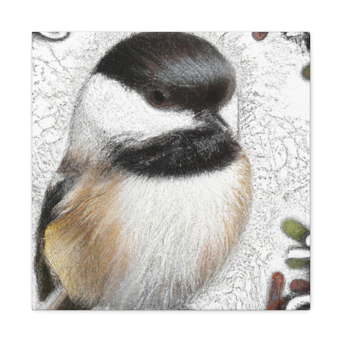 Black-Capped Chickadee Wonders - Canvas