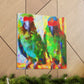 "Senegal Parrots in Bloom" - Canvas