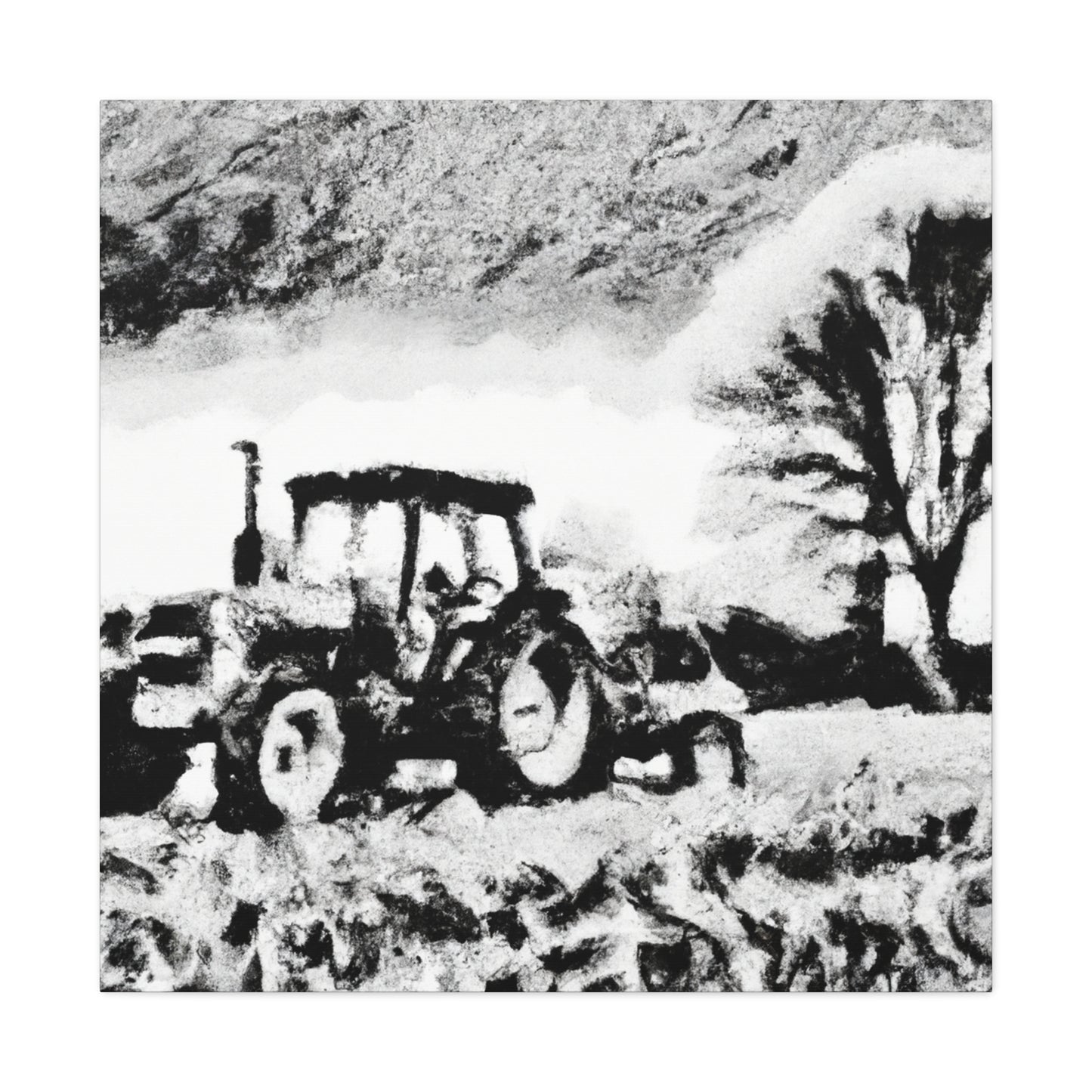 "Tractor in the Fields" - Canvas