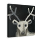 Reindeer in Blizzard - Canvas