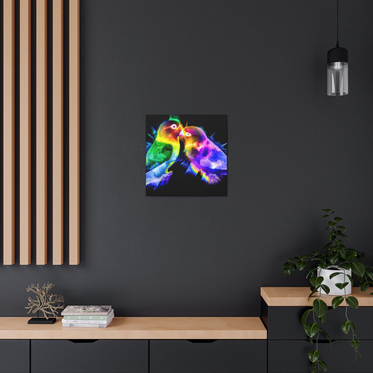 Lovebirds in Harmony - Canvas