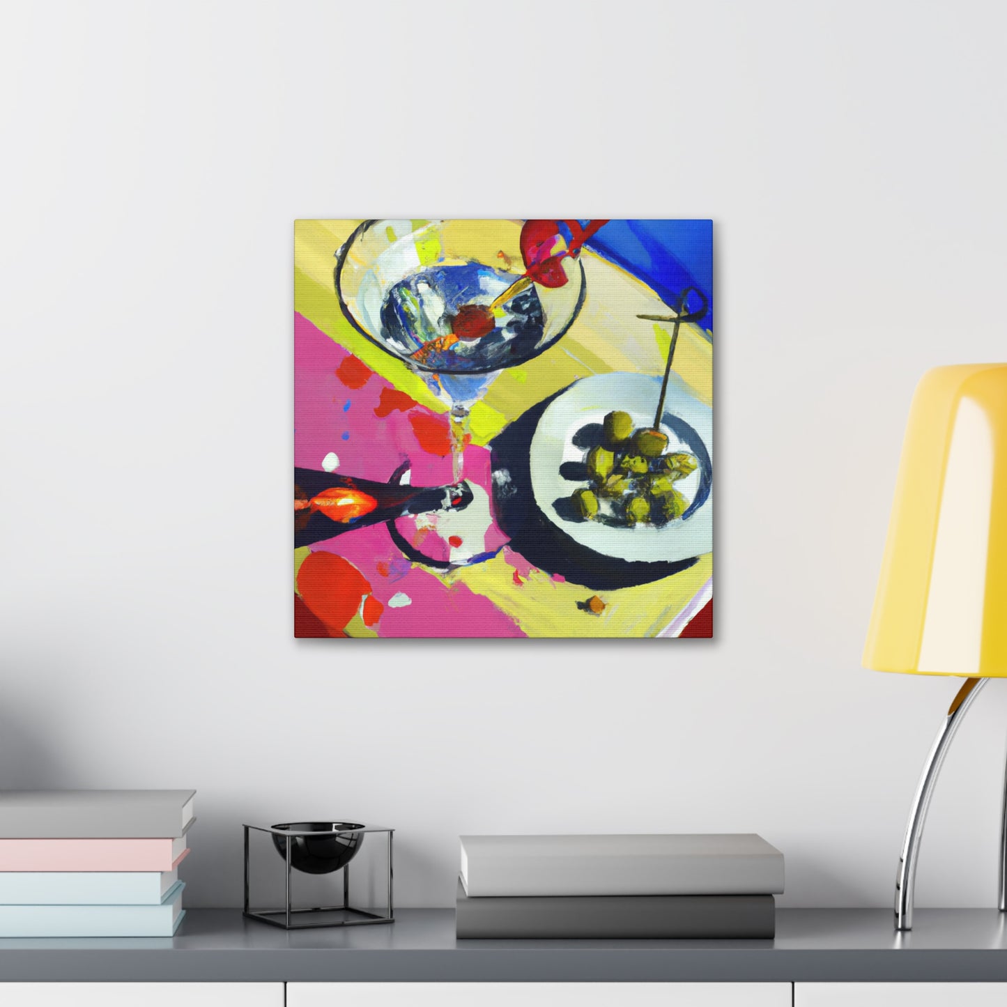 Sipping with Martini Delight - Canvas