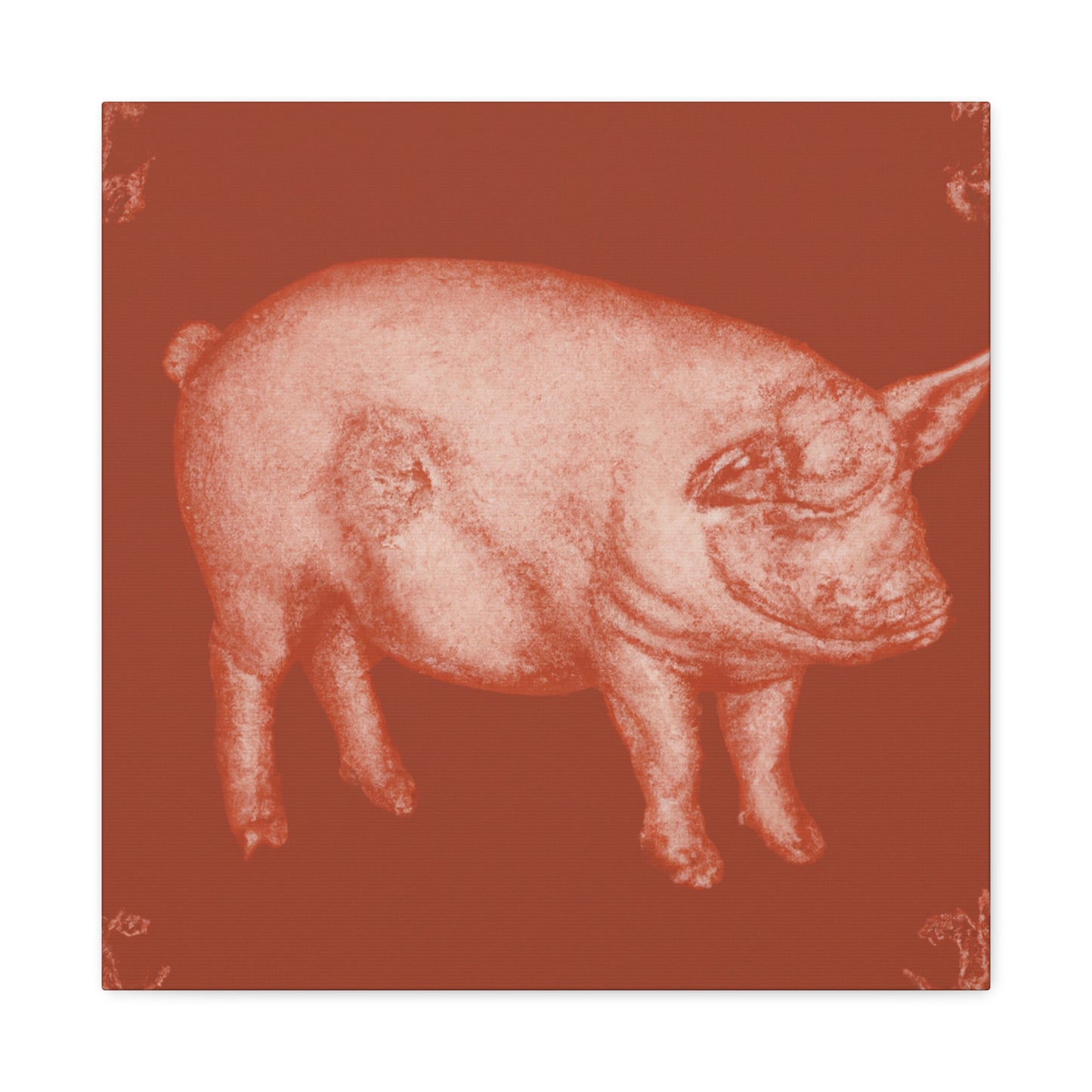 Pig in Splendour. - Canvas