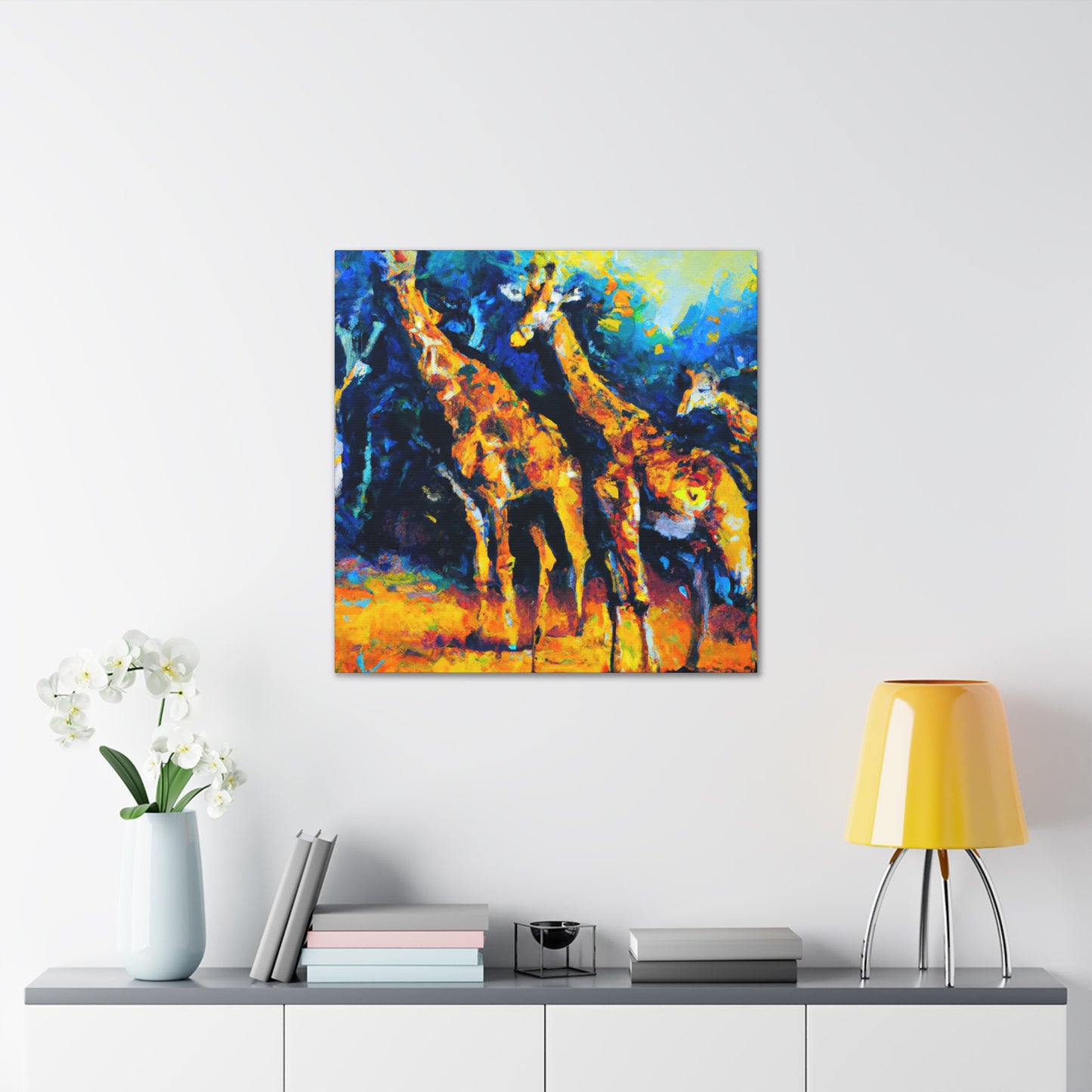 Giraffe in Impressionism - Canvas