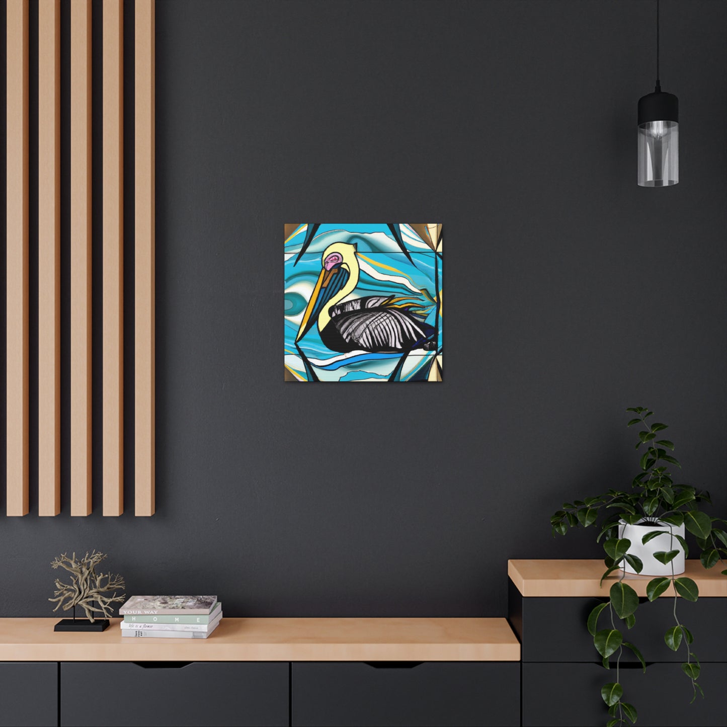 Pelican in Art Deco - Canvas