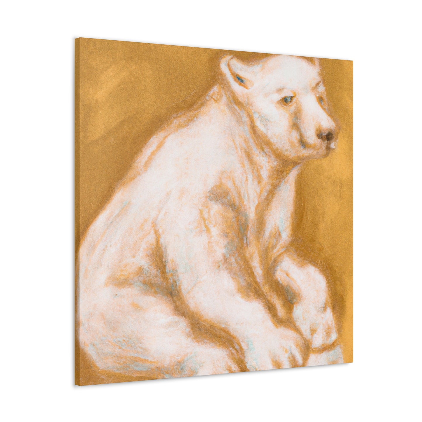 Polar Bear in Baroque. - Canvas