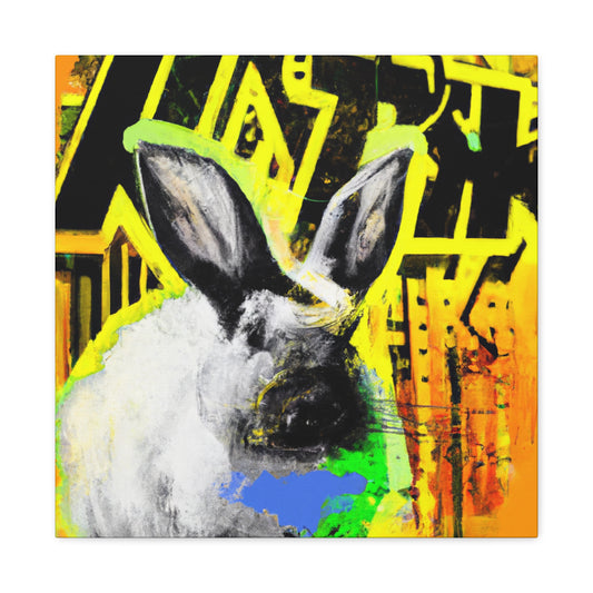 "Rabbit's Rustic Realm" - Canvas