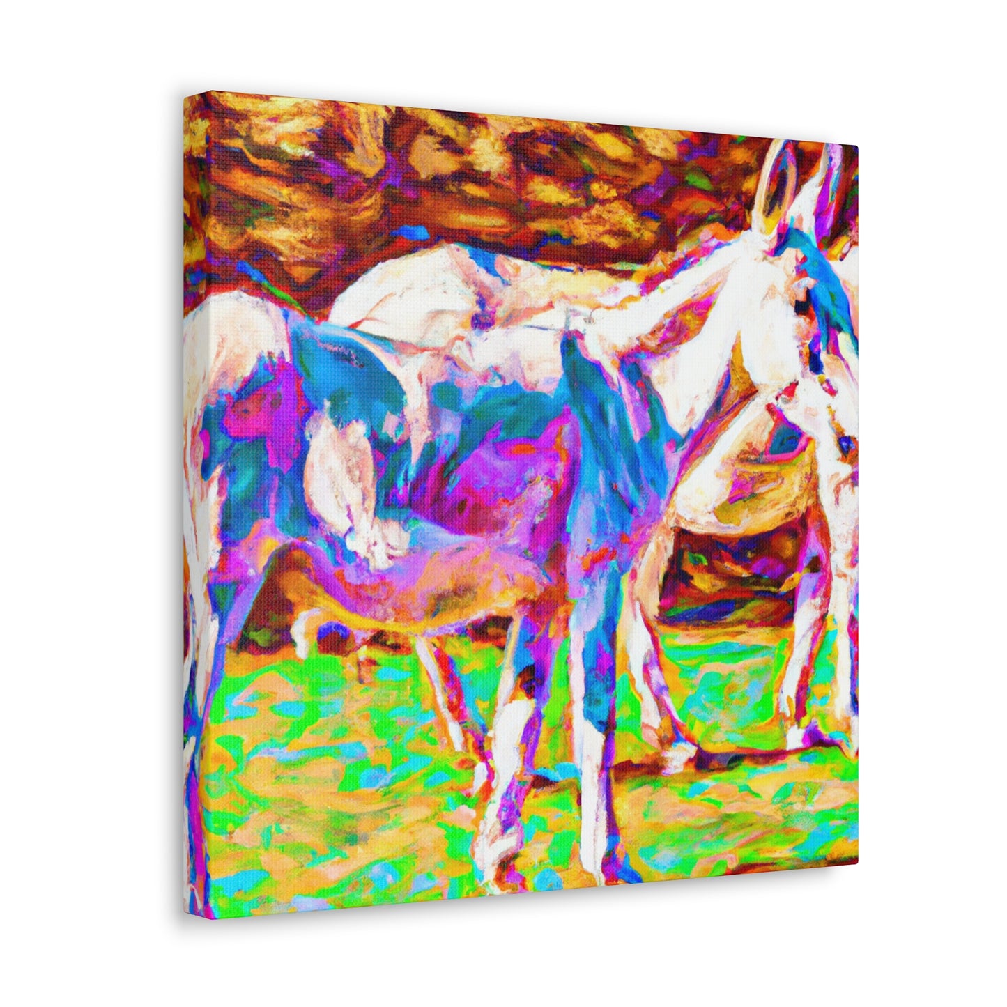 Mules at Sunrise - Canvas