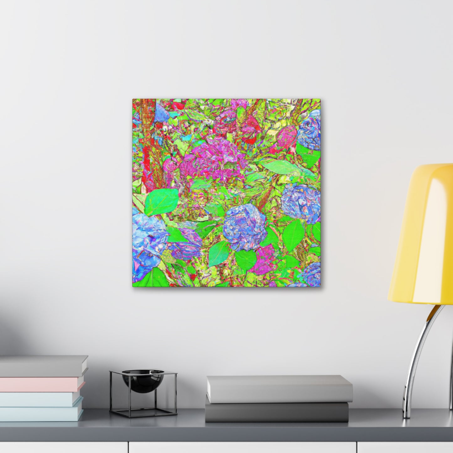 "Blooming Hydrangea Bouquet" - Canvas