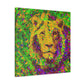 Lion in Pointillism - Canvas