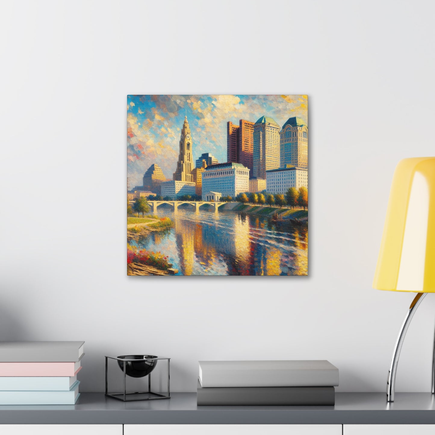 "Sunlit Columbus Canvassed Elegance" - Canvas