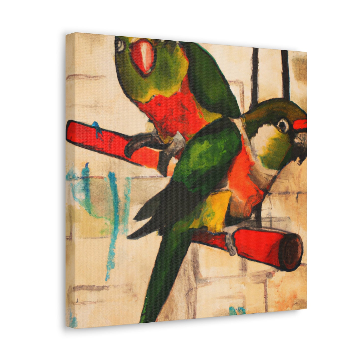 "Conures in Colorful Splendor" - Canvas