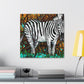 "Zebra's Striped Reflection" - Canvas