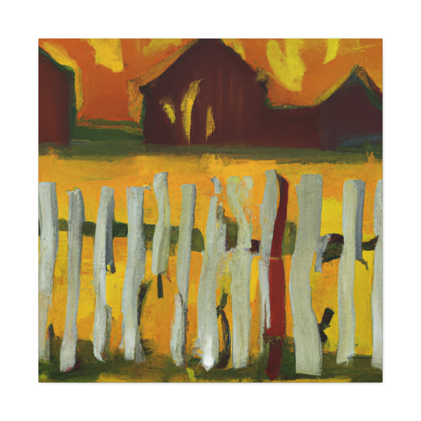 Barnyard Fence Beauty - Canvas