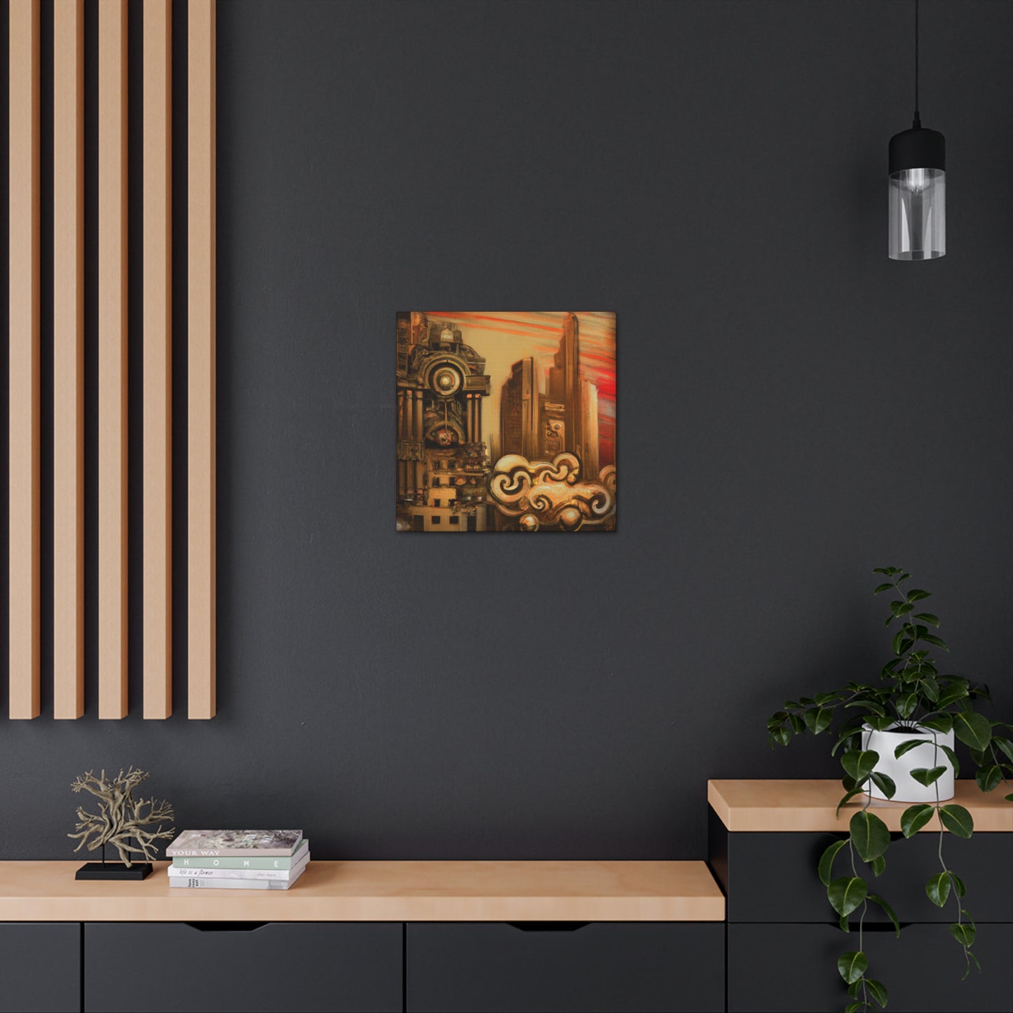 "Steampunk Art Deco Dream" - Canvas