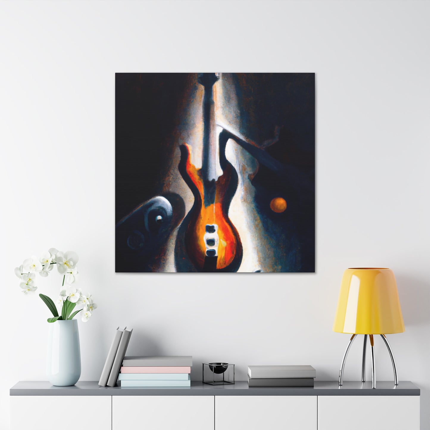 "Bass Strings in Flight" - Canvas