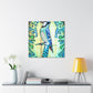 "Blue Jay's Captivating Flight" - Canvas