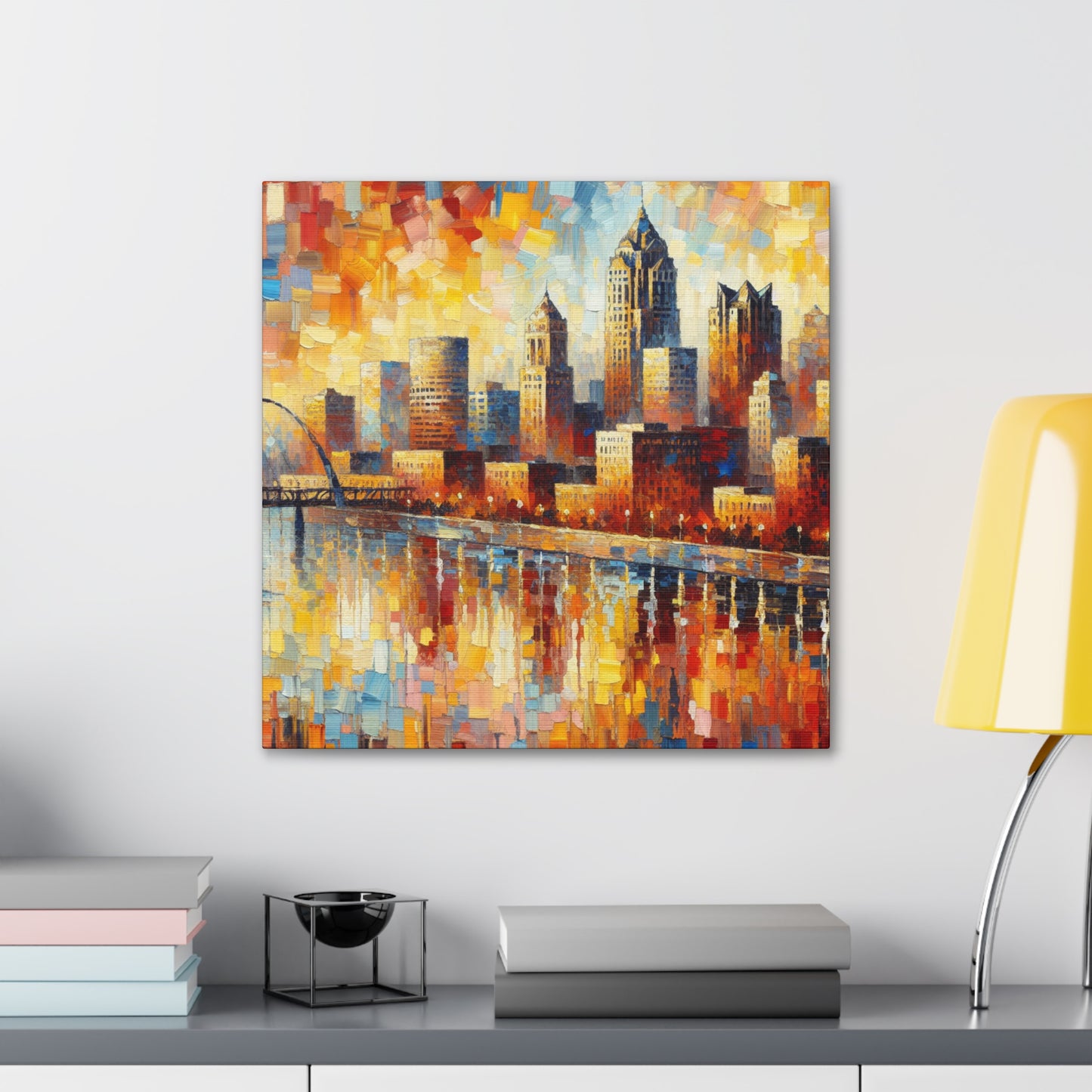 City in Vivid Hues - Canvas