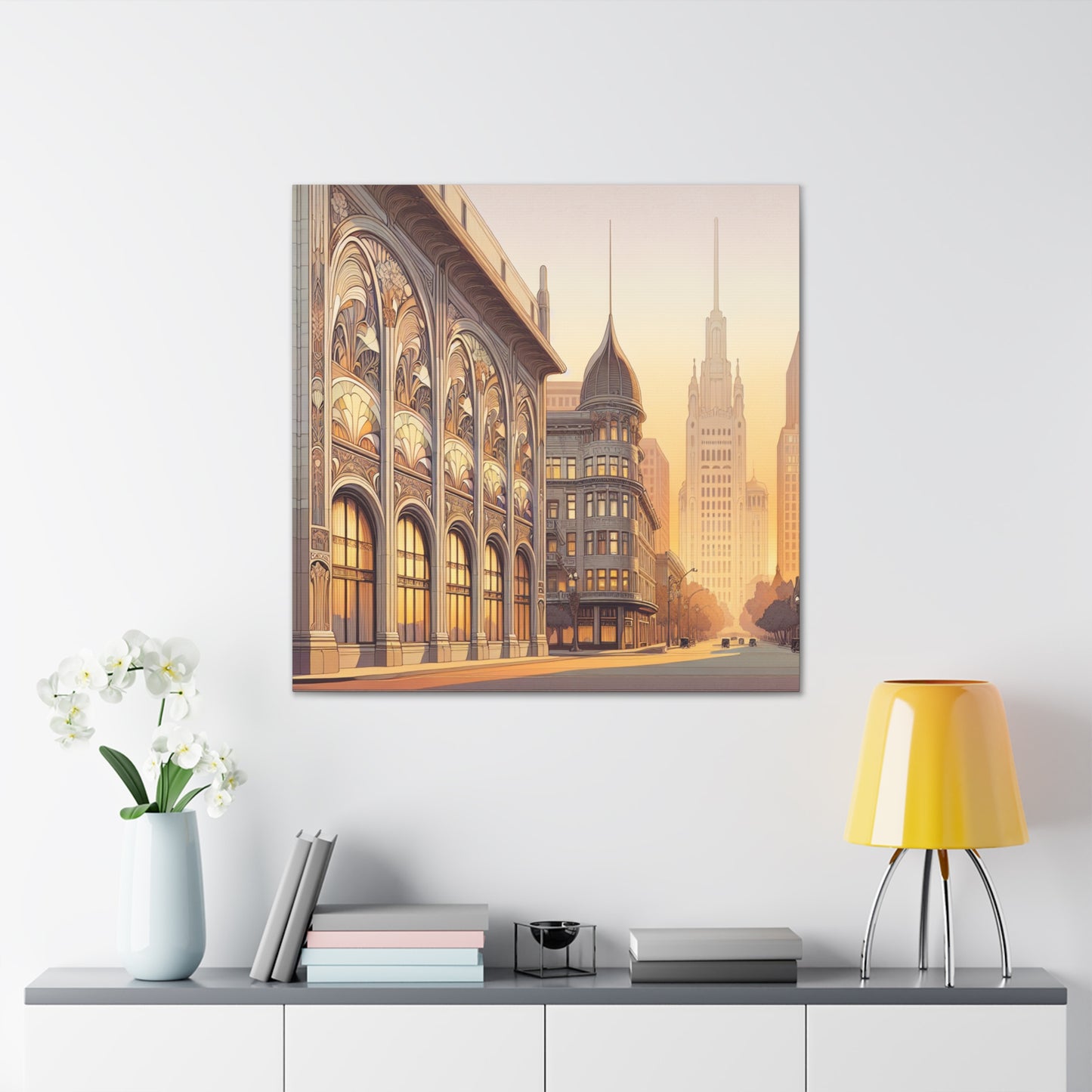 "Enchanting Golden City" - Canvas