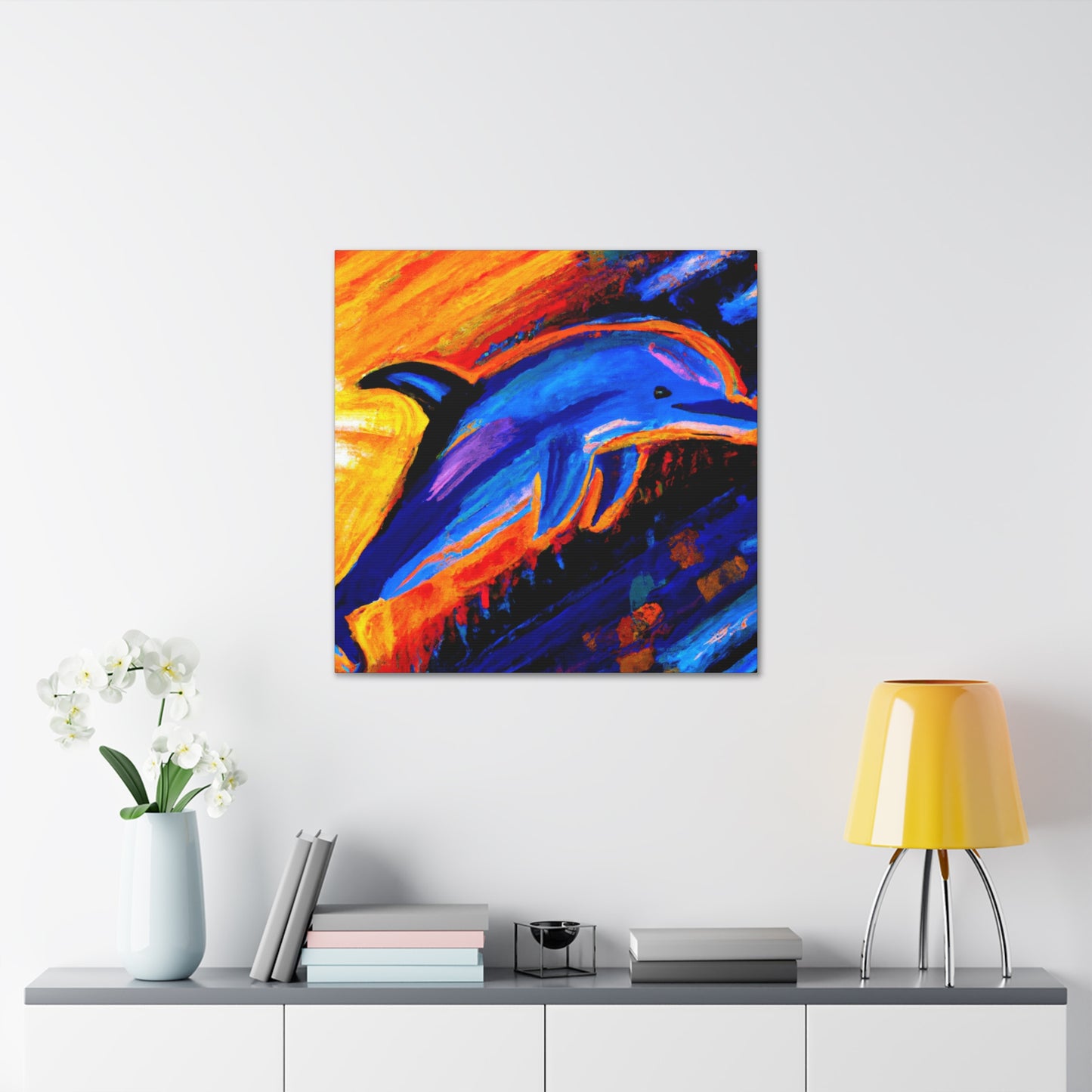 Dolphin in Fauvism - Canvas