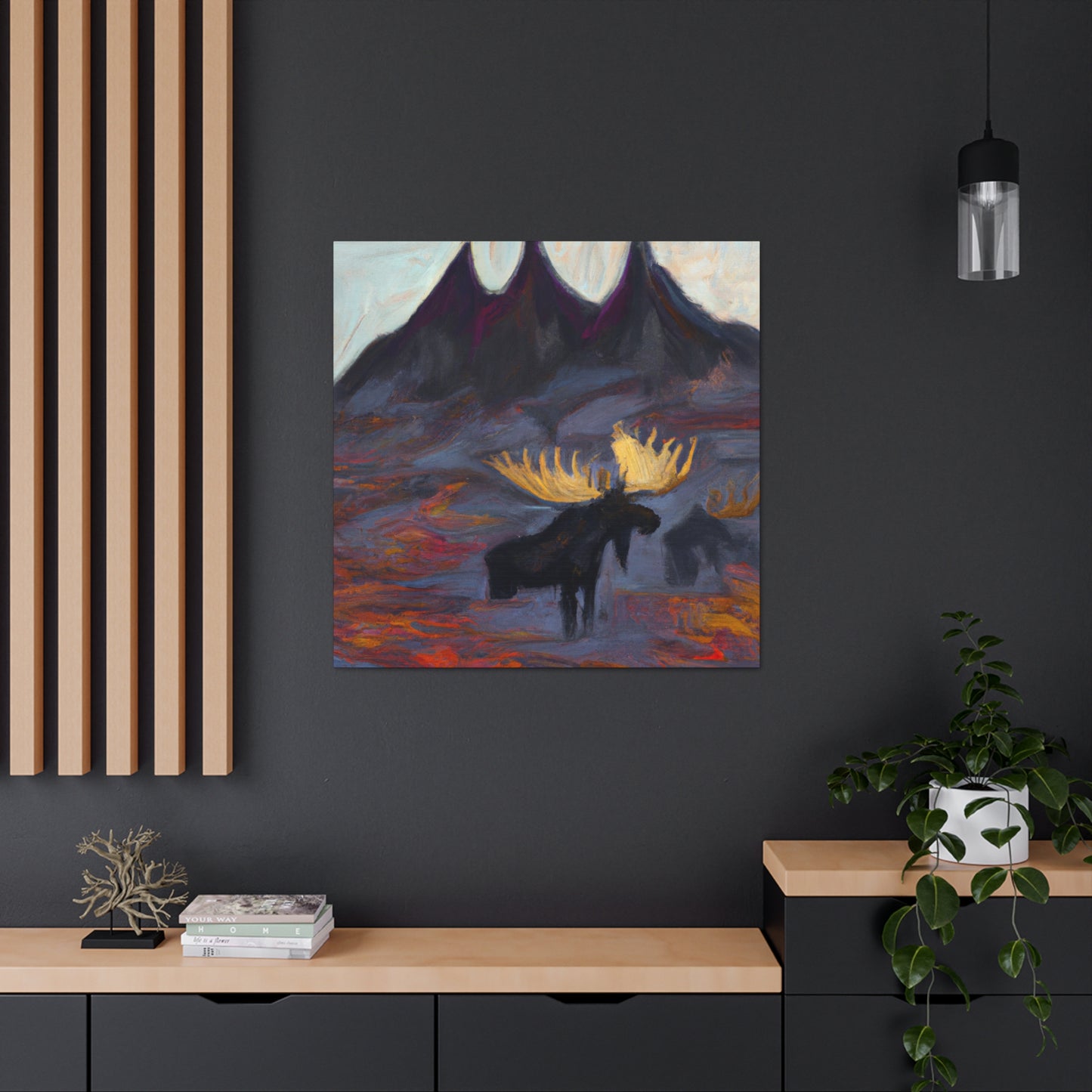 Moose Among Columns - Canvas