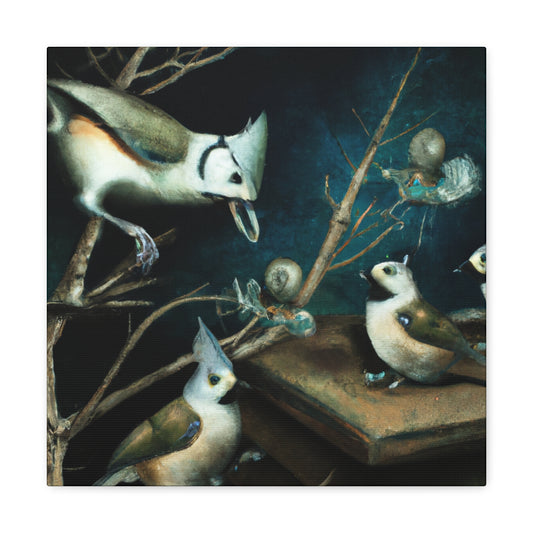 "Tufted Titmouse Utopia" - Canvas