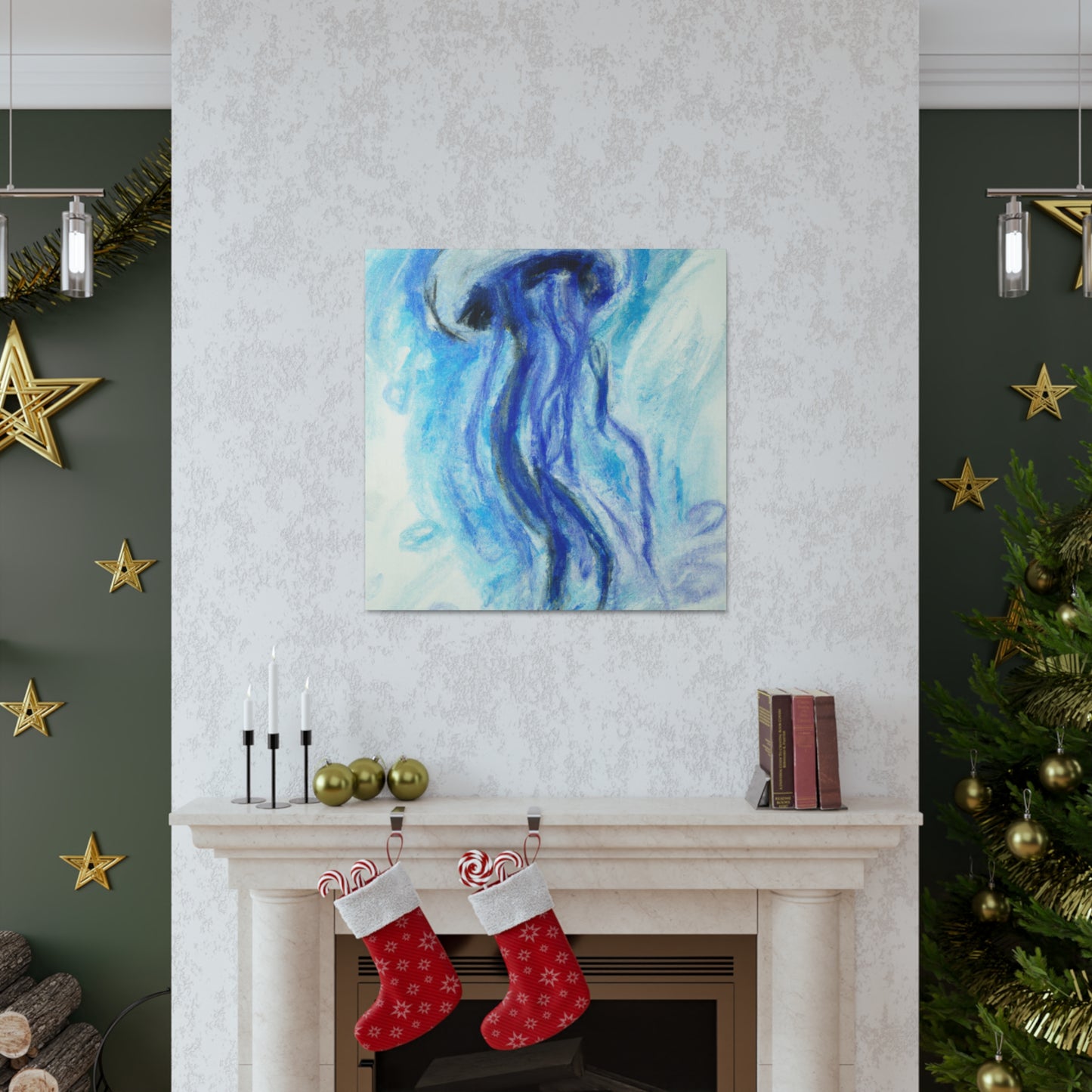 Jellyfish Vibrant Hues - Canvas