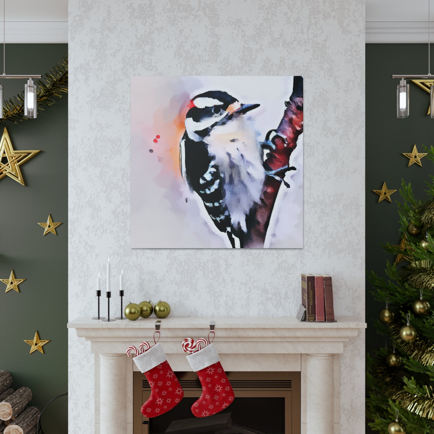 Downy Woodpecker Dream - Canvas