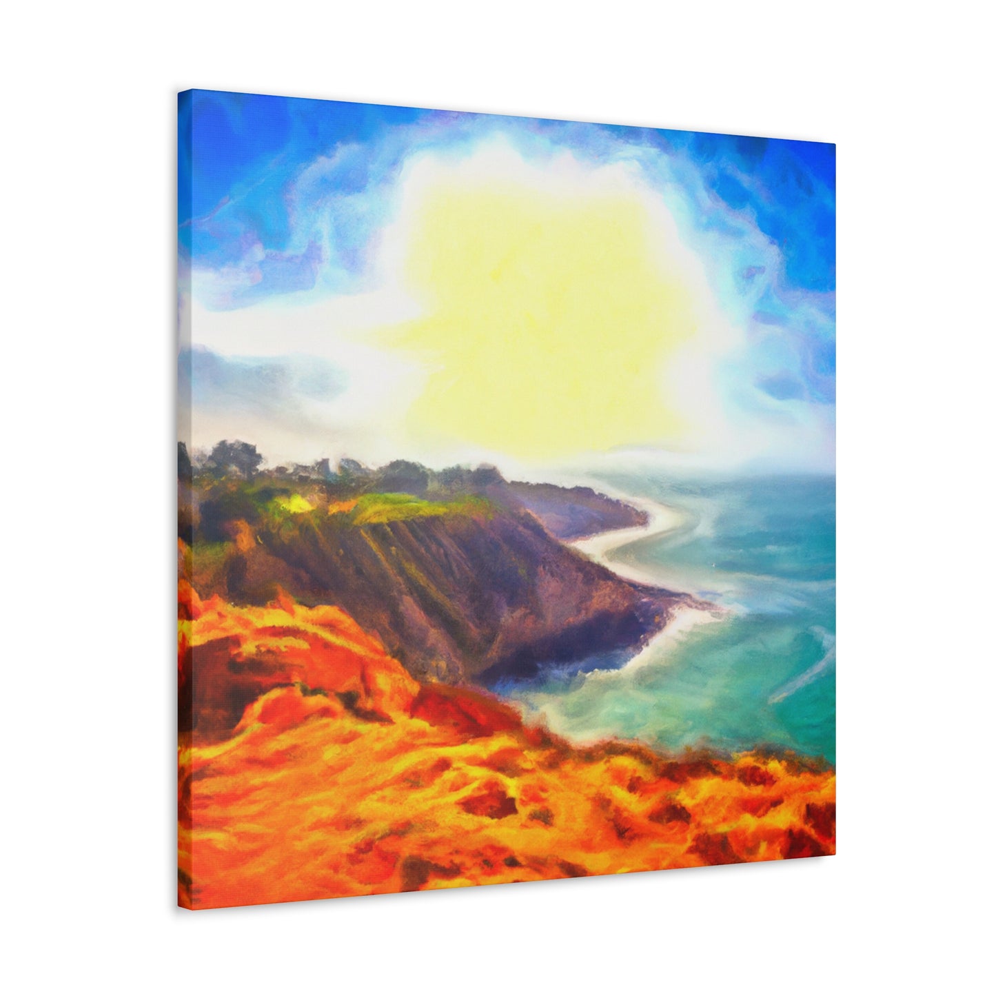 Vast Moonlight Coastline - Canvas