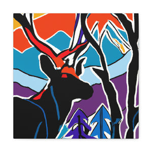 Deer Amidst Pop Art - Canvas