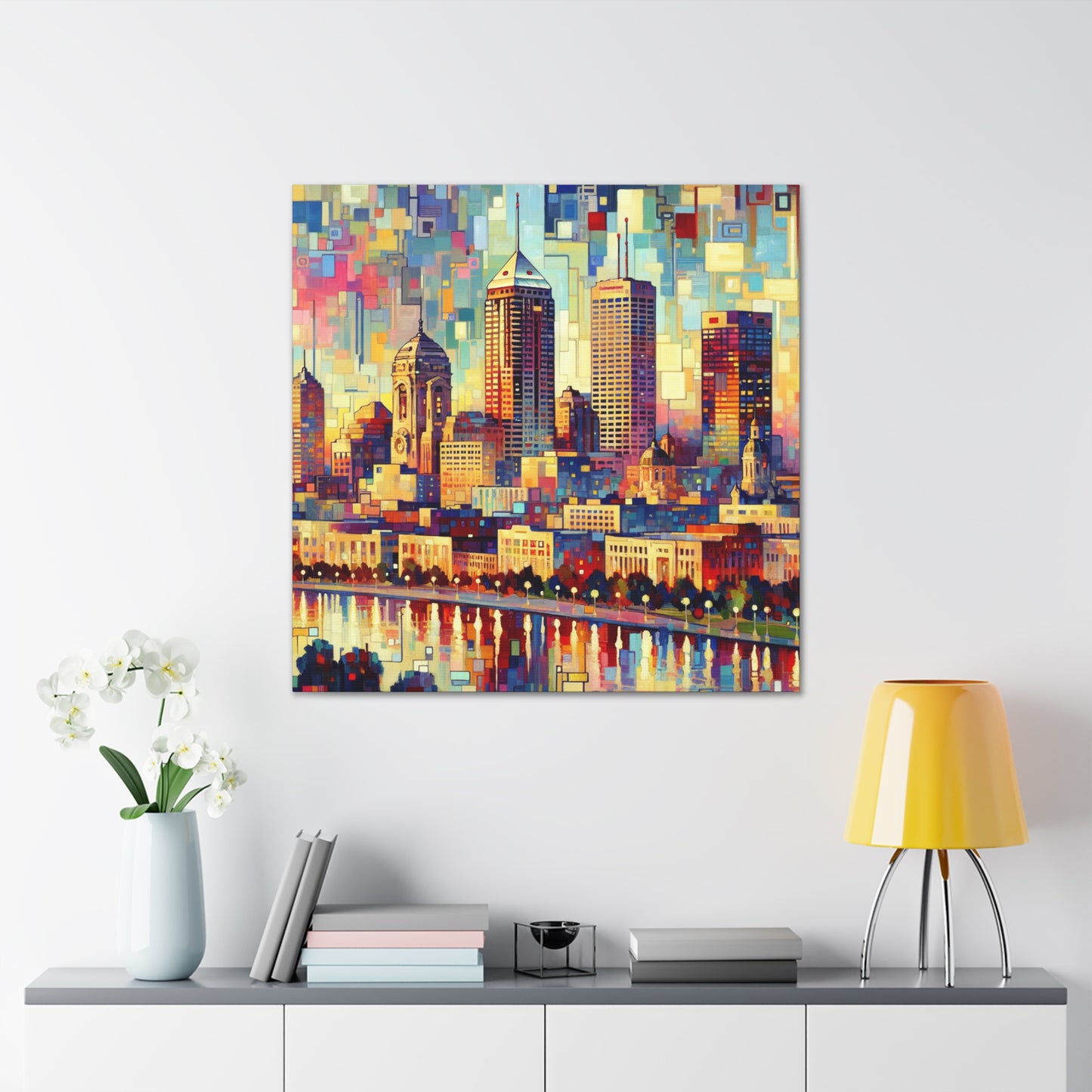 Vibrant Urban Depths - Canvas