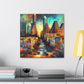 "Vibrant Vintage Austin Vibe" - Canvas