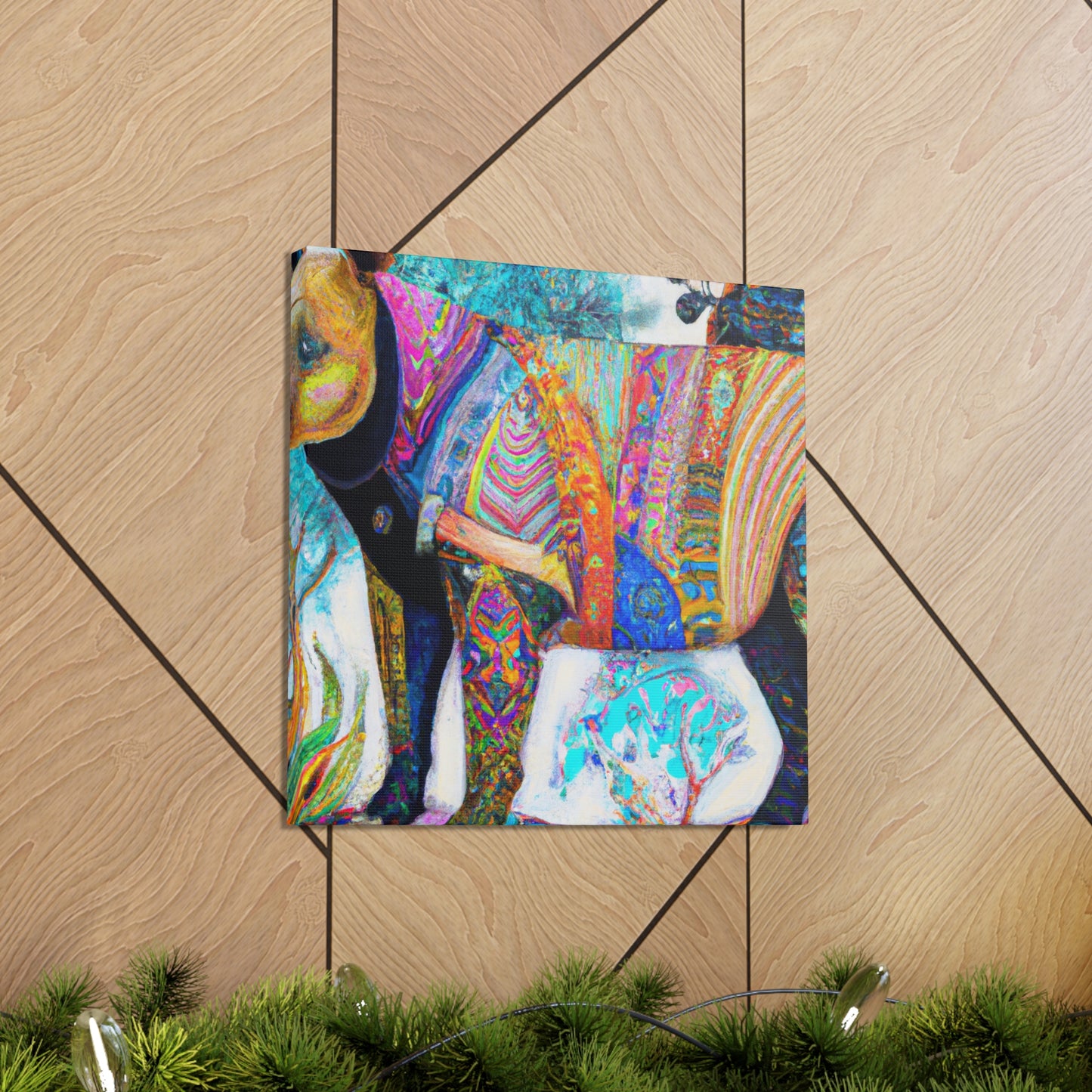 "Tapir in Primitive Hues" - Canvas