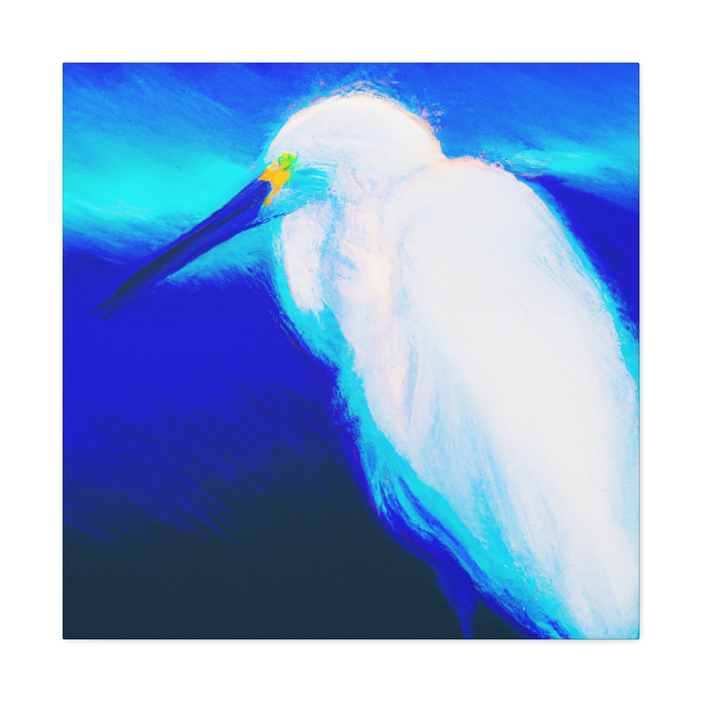 Snowy Egret Surreal - Canvas