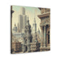 "Golden City's Rococo Splendor" - Canvas