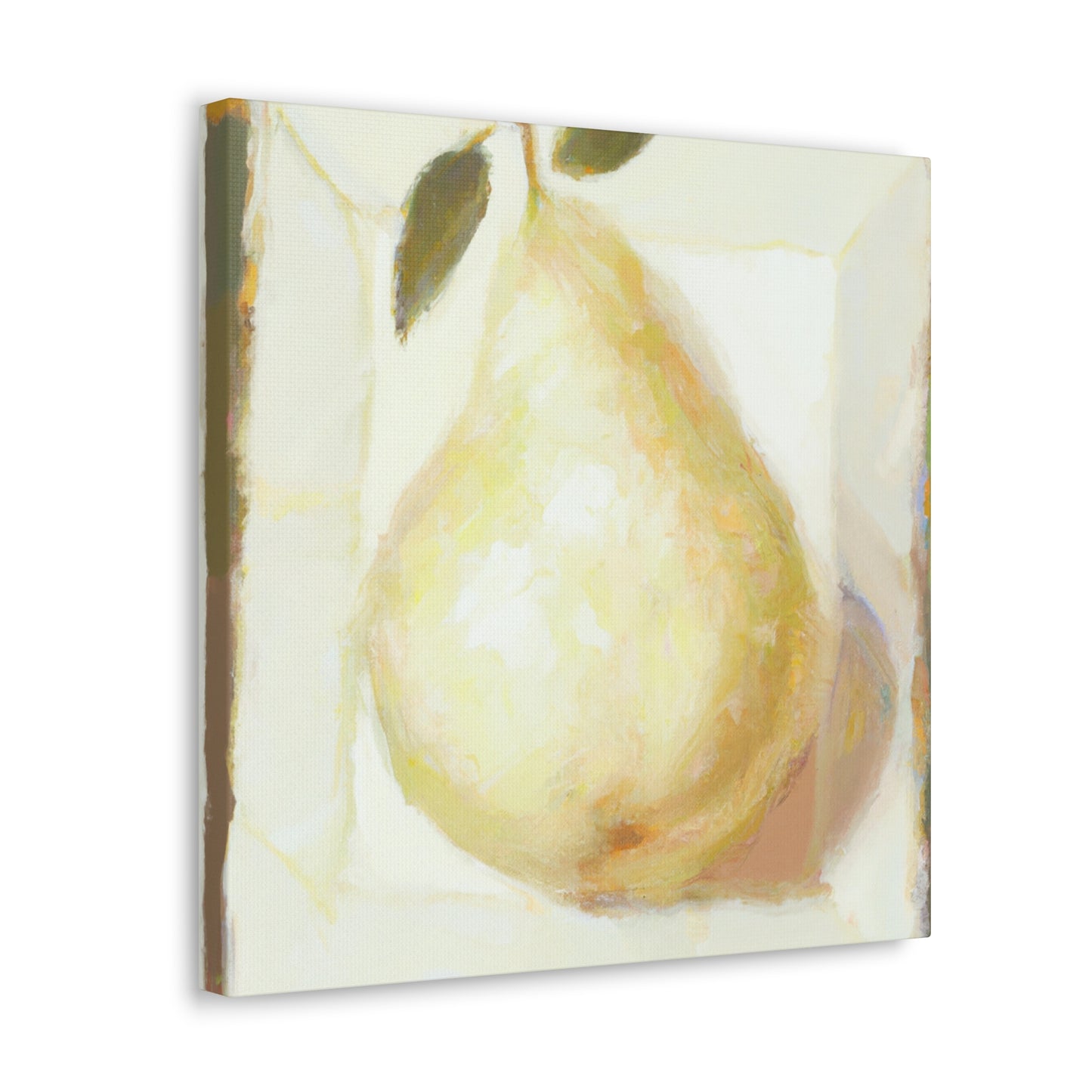 Pear in Soft Hues. - Canvas