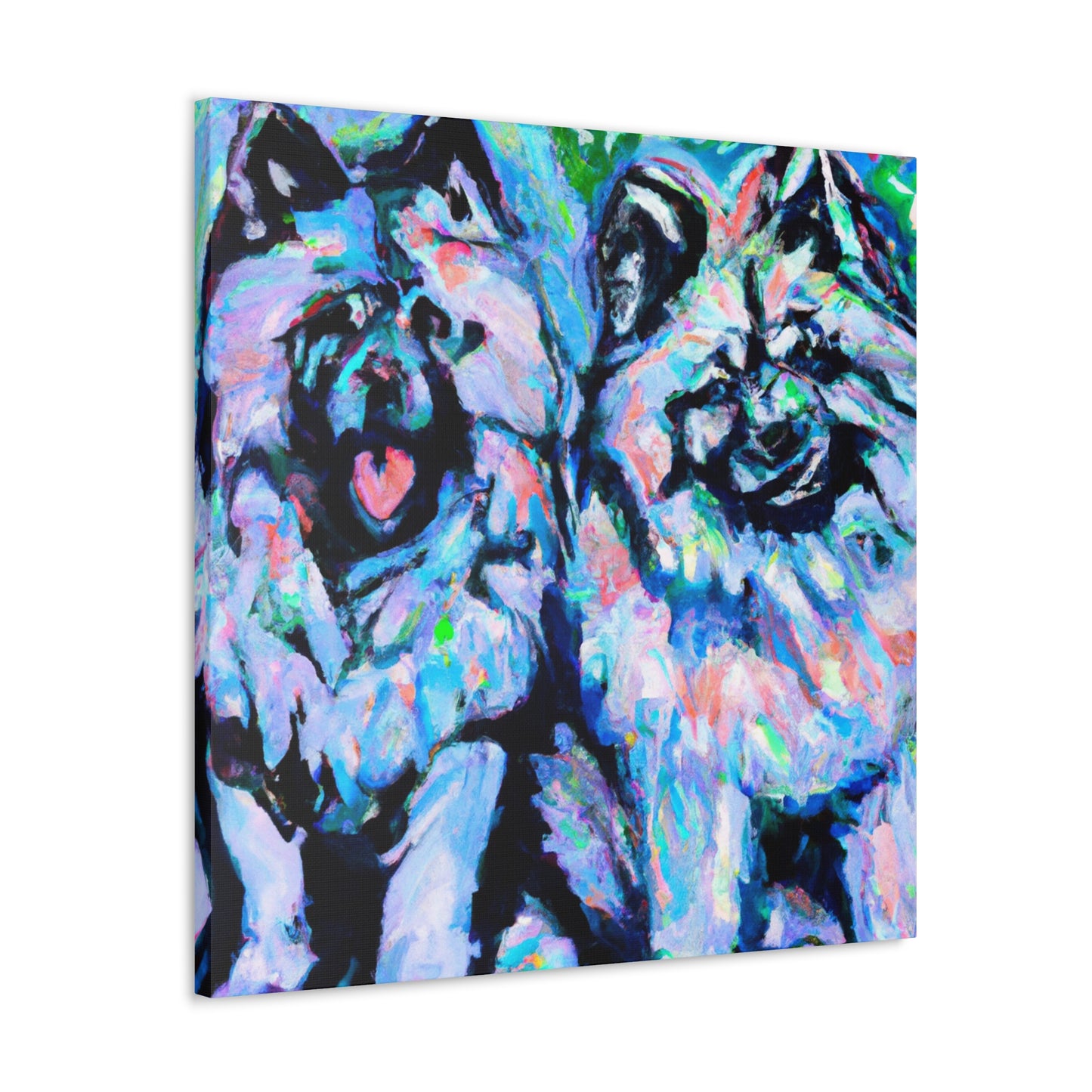 "Keeshond in Expressionism" - Canvas