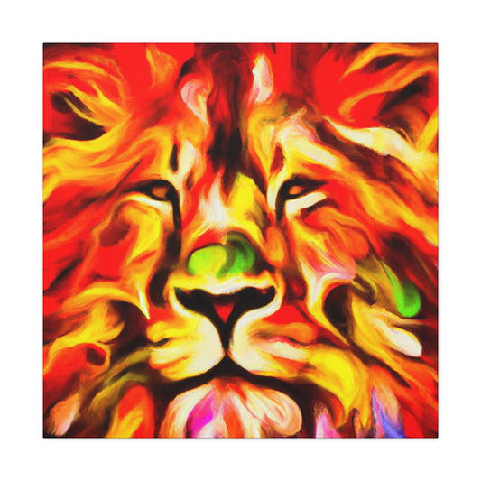 Majestic Roaring Lion - Canvas