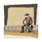 "Cowboy at Dusk Fence" - Canvas