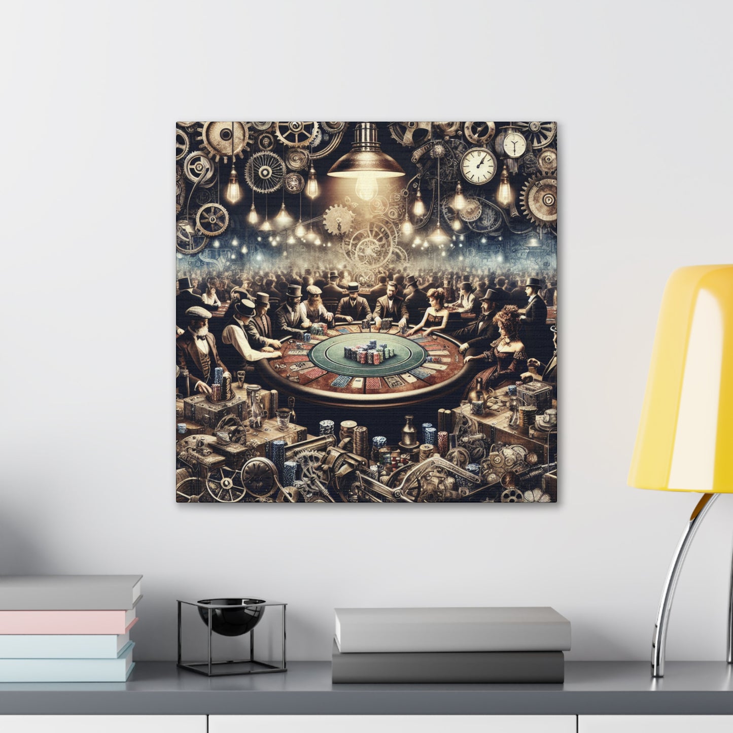 "Mechanical Gamblers' Gathering" - Canvas