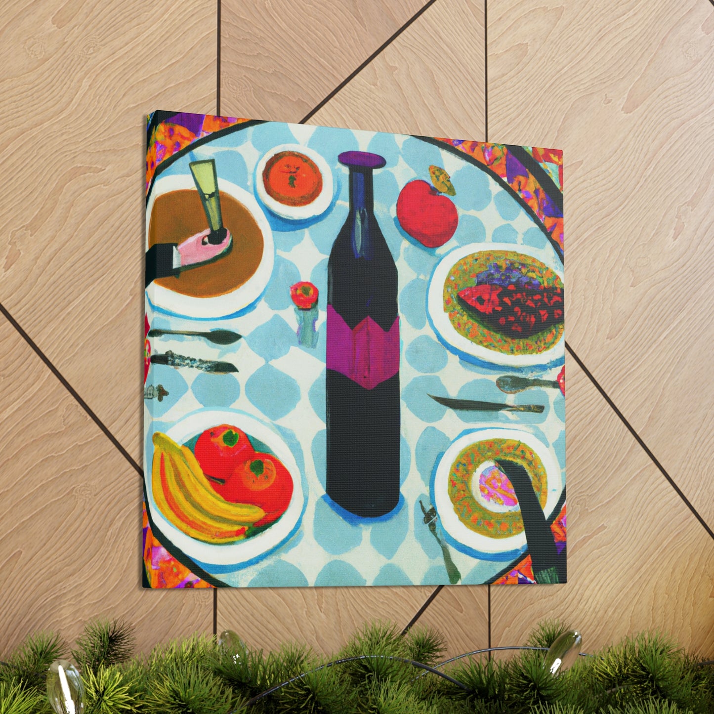 A Family Feast Scene - Canvas