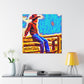 Cowboy on Fencepost - Canvas