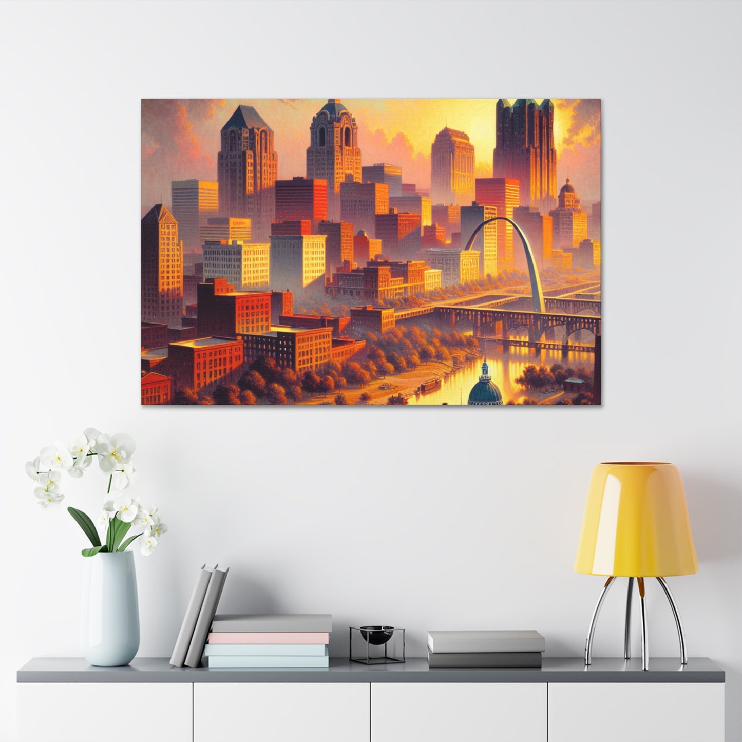 "City of Golden Horizons" - Canvas